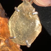 Raw Libyan Desert Glass Pendant Sterling Silver #1-Moldavite Life