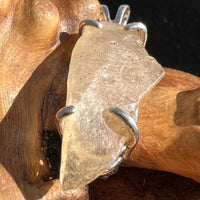 Raw Libyan Desert Glass Pendant Sterling Silver #10-Moldavite Life