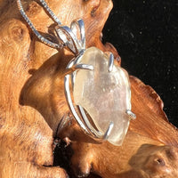 Raw Libyan Desert Glass Pendant Sterling Silver #23-Moldavite Life
