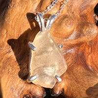 Raw Libyan Desert Glass Pendant Sterling Silver #26-Moldavite Life