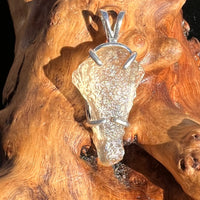 Raw Libyan Desert Glass Pendant Sterling Silver #28-Moldavite Life
