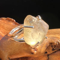 Raw Libyan Desert Glass Ring Size 7 #2986-Moldavite Life