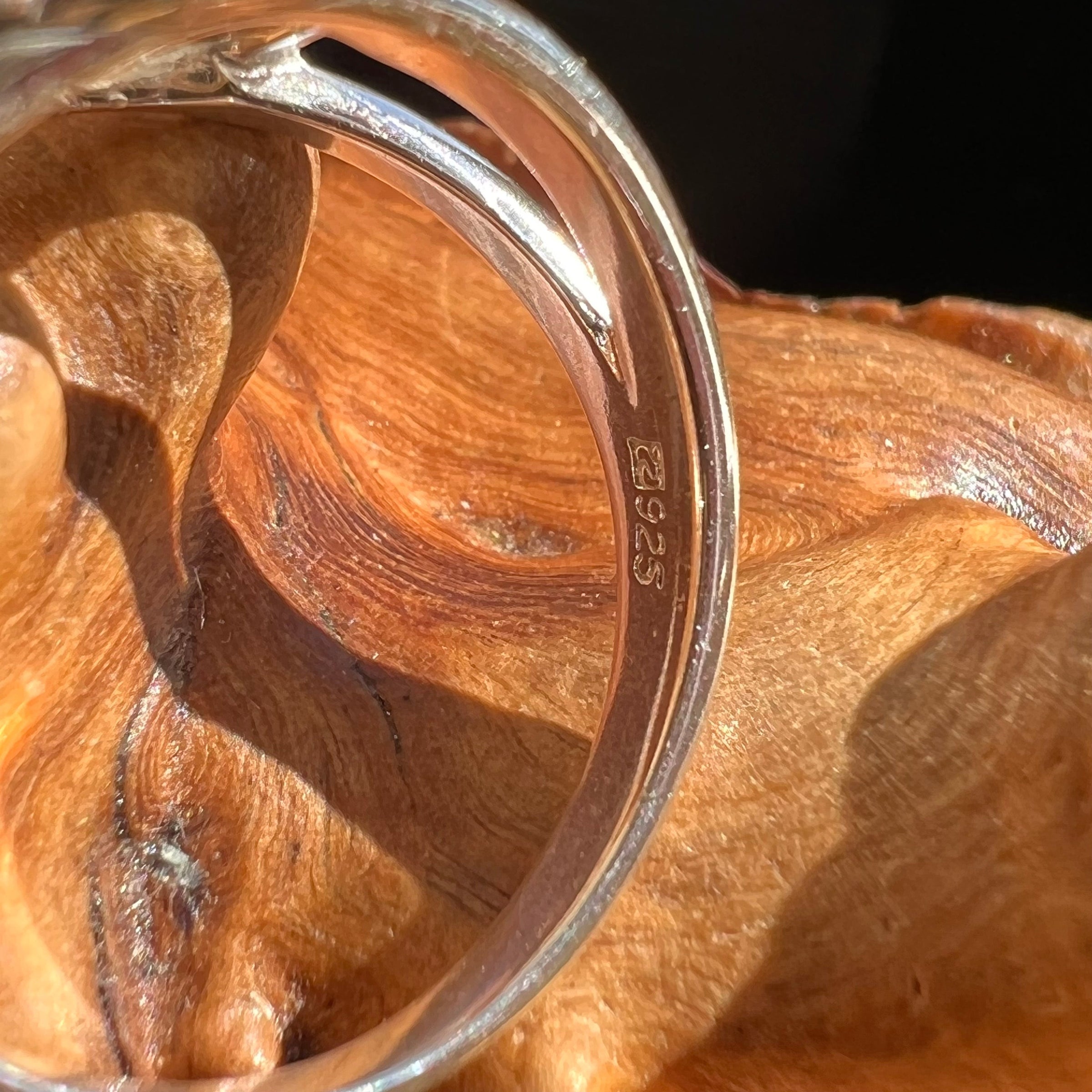 Raw Libyan Desert Glass Ring Size 9 #2985-Moldavite Life