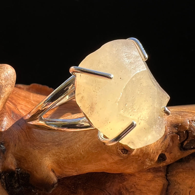 Raw Libyan Desert Glass Ring Size 9.75 #2981-Moldavite Life