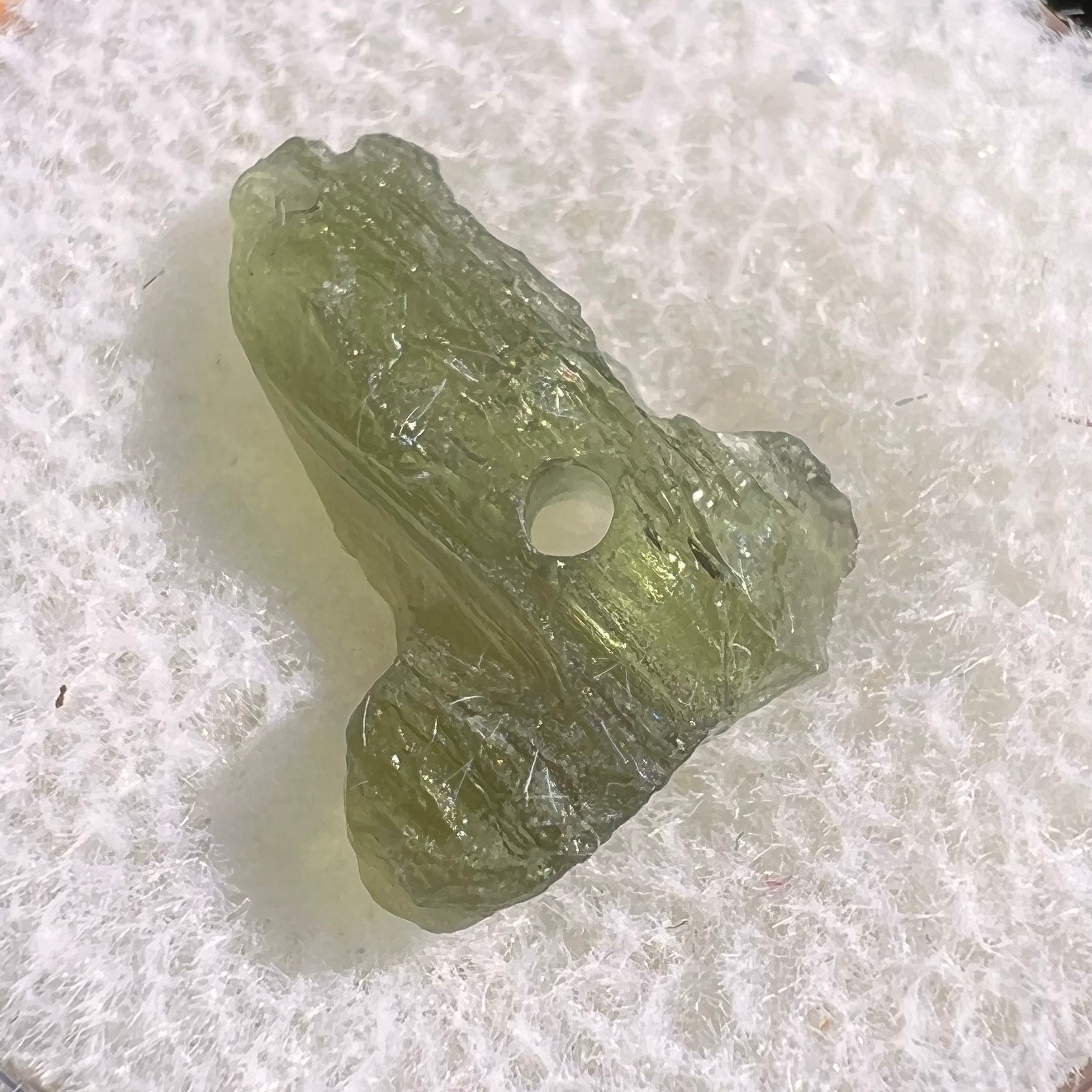 Raw Moldavite Bead for Jewelry Making #23-Moldavite Life