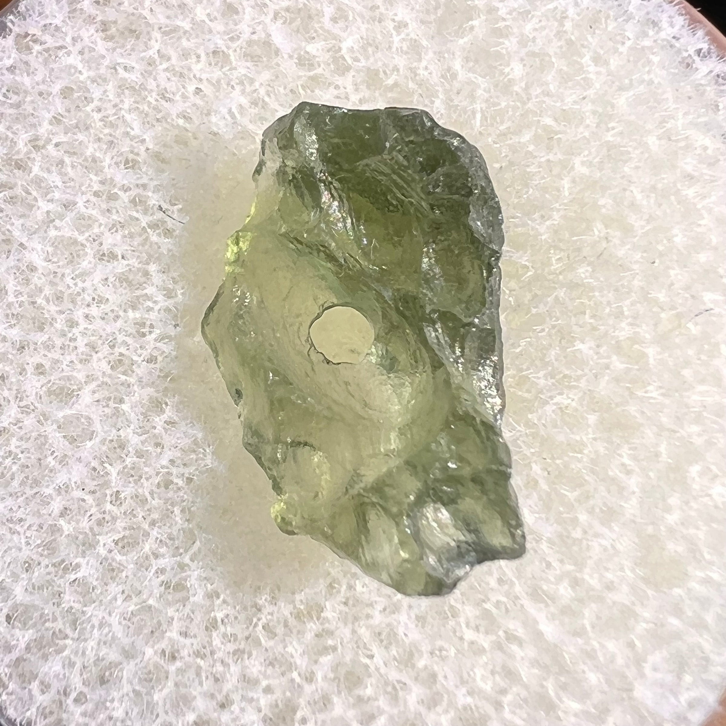 Raw Moldavite Bead for Jewelry Making #34-Moldavite Life