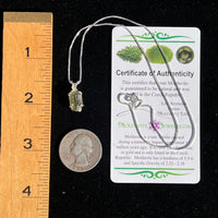 Raw Moldavite Pendant Oval Shape Sterling Silver #2228-Moldavite Life