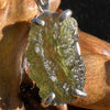 Raw Moldavite Necklace Sterling Silver #2428-Moldavite Life