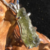 Raw Moldavite Necklace Sterling Silver #2432-Moldavite Life