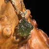 Raw Moldavite Pendant 14k Gold #2266-Moldavite Life