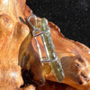 Raw Moldavite Pendant Dagger Shape Sterling Silver #2222-Moldavite Life