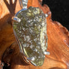 Raw Moldavite Pendant Oval Shape Sterling Silver #2203-Moldavite Life