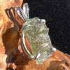 Raw Moldavite Pendant Oval Shape Sterling Silver #2205-Moldavite Life