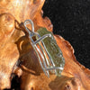 Raw Moldavite Pendant Oval Shape Sterling Silver #2206-Moldavite Life