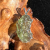 Raw Moldavite Pendant Oval Shape Sterling Silver #2206-Moldavite Life