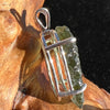 Raw Moldavite Pendant Oval Shape Sterling Silver #2210-Moldavite Life