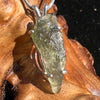 Raw Moldavite Pendant Sterling Silver #2247-Moldavite Life