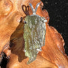 Raw Moldavite Pendant Sterling Silver #2252-Moldavite Life