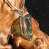 Raw Moldavite Pendant Sterling Silver #2253-Moldavite Life