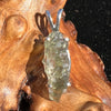 Raw Moldavite Pendant Sterling Silver #2259-Moldavite Life
