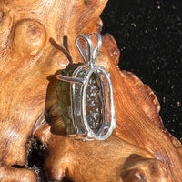 Raw Moldavite Pendant Sterling Silver #2295-Moldavite Life