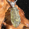 Raw Moldavite Pendant Sterling Silver #2298-Moldavite Life