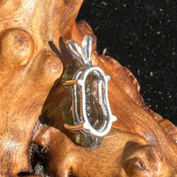 Raw Moldavite Pendant Sterling Silver #2299-Moldavite Life