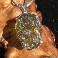 Raw Moldavite Pendant Sterling Silver #2301-Moldavite Life