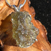 Raw Moldavite Pendant Sterling Silver #2302-Moldavite Life