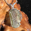 Raw Moldavite Pendant Sterling Silver #2305-Moldavite Life