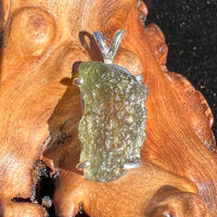 Raw Moldavite Pendant Sterling Silver #2306-Moldavite Life