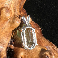 Raw Moldavite Pendant Sterling Silver #2309-Moldavite Life