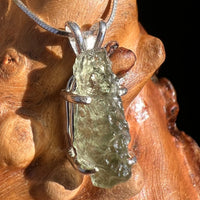 Raw Moldavite Pendant Sterling Silver #3098-Moldavite Life