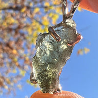 Raw Moldavite Pendant Sterling Silver #3100-Moldavite Life