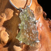 Raw Moldavite Pendant Sterling Silver #3104-Moldavite Life
