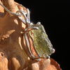 Raw Moldavite Pendant Sterling Silver #3122-Moldavite Life