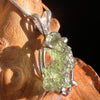 Raw Moldavite Pendant Sterling Silver #3124-Moldavite Life