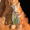 Raw Moldavite Pendant Sterling Silver #3126-Moldavite Life