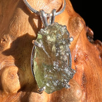 Raw Moldavite Pendant Sterling Silver #3128-Moldavite Life