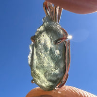 Raw Moldavite Pendant Sterling Silver #3138-Moldavite Life