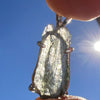 Raw Moldavite Pendant Sterling Silver #3140-Moldavite Life