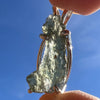 Raw Moldavite Pendant Sterling Silver #3148-Moldavite Life