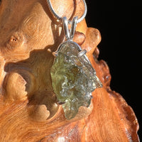 Raw Moldavite Pendant Sterling Silver #3152-Moldavite Life