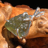 Raw Moldavite Pendant Sterling Silver #5033-Moldavite Life