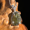 Raw Moldavite Pendant Sterling Silver #5034-Moldavite Life