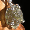 Raw Moldavite Pendant Sterling Silver #5035-Moldavite Life