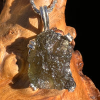 Raw Moldavite Pendant Sterling Silver #5036-Moldavite Life