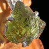 Raw Moldavite Pendant Sterling Silver #5040-Moldavite Life