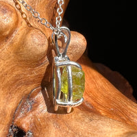 Raw Peridot Crystal Necklace Sterling Silver #2657-Moldavite Life