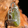 Raw Peridot Crystal Pendant Sterling Silver #2658-Moldavite Life